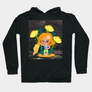 Cute girly summer chibi cartoon style Hoodie